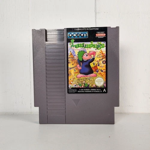 Lemmings Nintendo Nes Pal A Ita Loose Cartridge