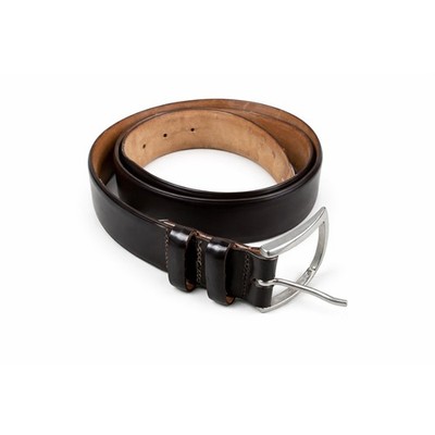 Fabrizio Mancini Black Leather Belt Italy Size 115 45 Inch
