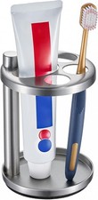 Toothbrush Tootaste Holder for Bathroom Counter, Metal Electric