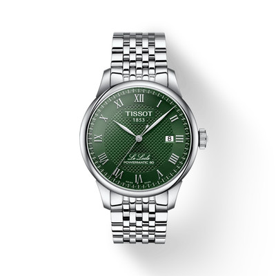 Tissot Le Locle Powermatic 80 SS 39,3 MM grünes Zifferblatt Uhr...
