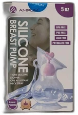 Amplim Manual Breast Pump, Gen 3 Food Grade Silicone Milk Collector For