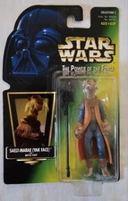 ✨️ Star Wars Power Of The Force Saelt-Marae Yak Face 1997 Kenner Green Card NEW