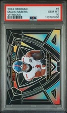 2024 PANINI OBSIDIAN VITREOUS #6 MALIK NABERS ROOKIE CASE HIT PSA 10