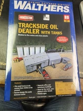 HO Scale Walthers Cornerstone Trackside Oil Dealer With Tanks Kit #933-4059