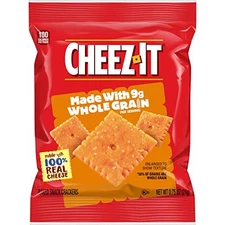 Cheez-It Baked Snack Cheese Crackers, made with 9g Whole Grain, .75oz (175 count