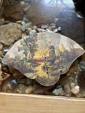 Vintage Funeral Home Advertising Fan Seat Funeral Ambulance Zanesville Ohio