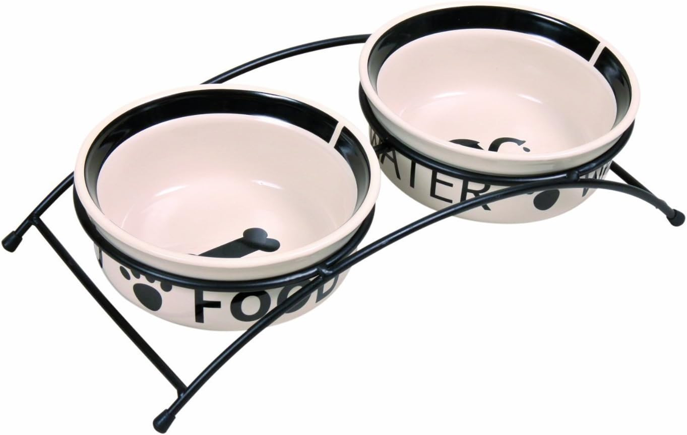 Set Ciotole Cani Eat on Feet Trixie | Ceramica e Metallo Antiscivolo