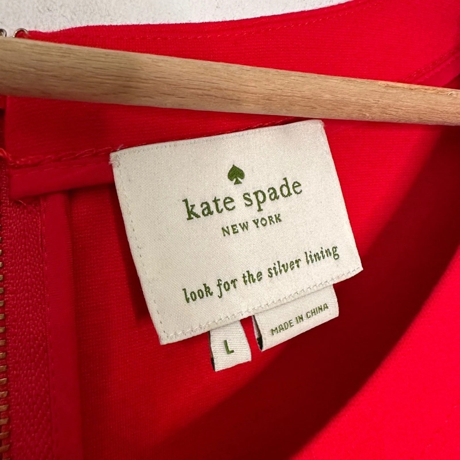 Abito Kate Spade Donna Rosso Nero Racquel Ponte Color Block Cambio Taglia Large