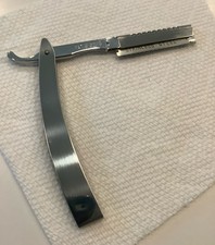 Vintage Hoffritz Jumbo Stainless Steel Folding Razor Pat. 919079 Made In Japan