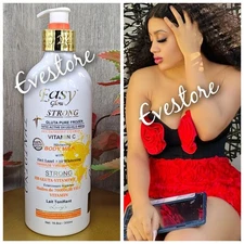 Easy Glow Gluthathione X1 Whitening  Vitamin.C Toning Milk Lotion 500ml 💯%