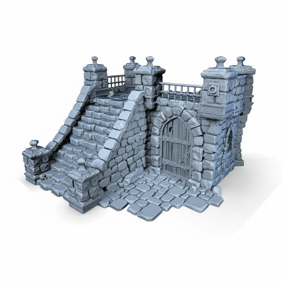 MY DUNGEON Ruined Big Platform - 28mm DND/Wargame/RPG Terrain