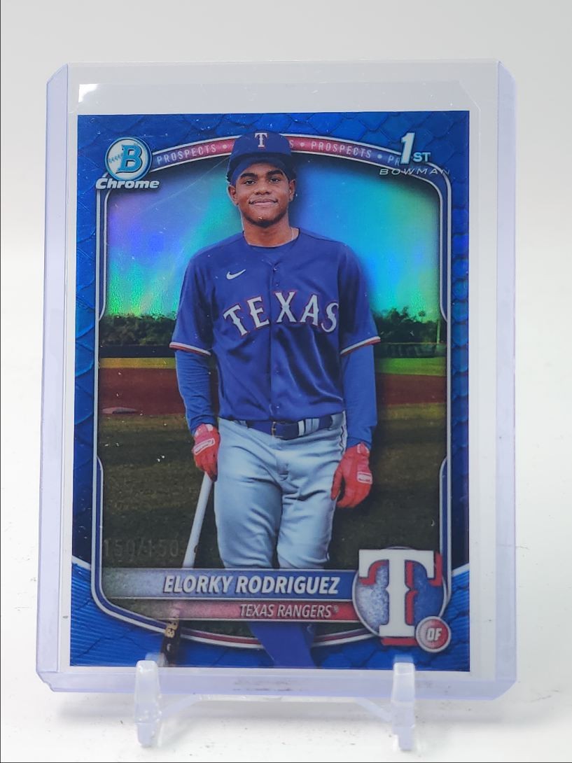 ELORKY RODRIGUEZ 2025 BOWMAN CHROME 1ST BLUE REPTILIAN REFRACTOR /150 Q5361