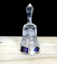 Crystal Bell Christmas Bell Hand Cut Bohemia Crystal 5" Bell, Home Decor, Gift