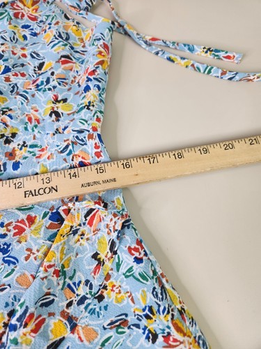Vestido para mujer BCBGeneration floral azul con volantes fluido verano/primavera mediano - Imagen 6 de 12