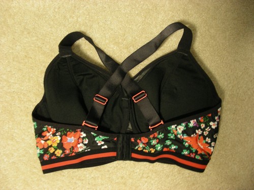 Sports Bra, POUR MOI, Black Print, size 38DDD, underwire - cross-back - Picture 2 of 2