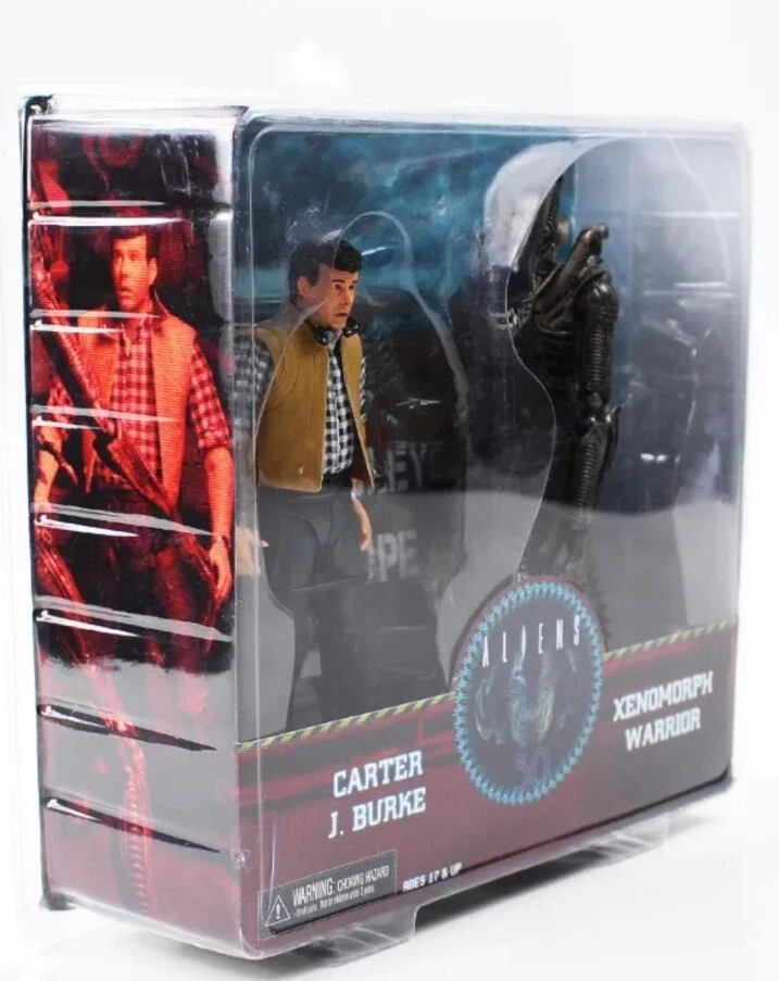 NECA ALIENS CARTER J.BURKE & XENOMORPH ARTICULADOS 7".18 CM .NUEVO 2017.ALIEN - Imagen 2 de 4