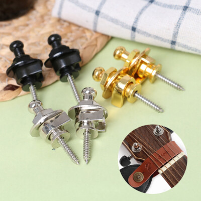 2 Pcs Guitar Strap Lock Botton Schaller Straplocks Electric Acoustic Bass DD^^i