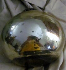 antique glass ball KUGEL GERMANY,Christmas Ornament, 5"diam,Large