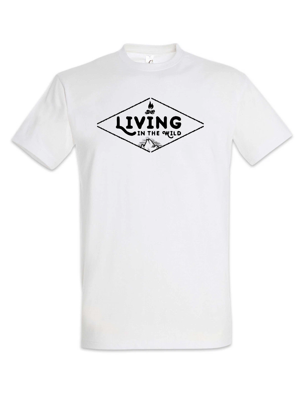 Living In The Wild T-Shirt Bonfire Campfire Environmental Protection Camping
