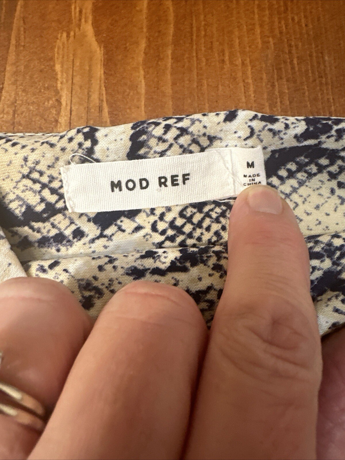 EUC Mod Ref Size M Snakeskin Print Adjustable Spa… - image 5