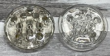 Lot Of 2 Clear Glass Flower Frog Vintage Floral Stem Holders