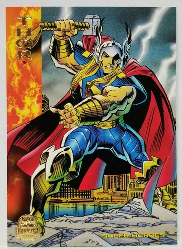 Carte moment de vérité THOR Marvel Universe Fleer 1994 série 5 #150 comme neuf. - Photo 4 sur 4