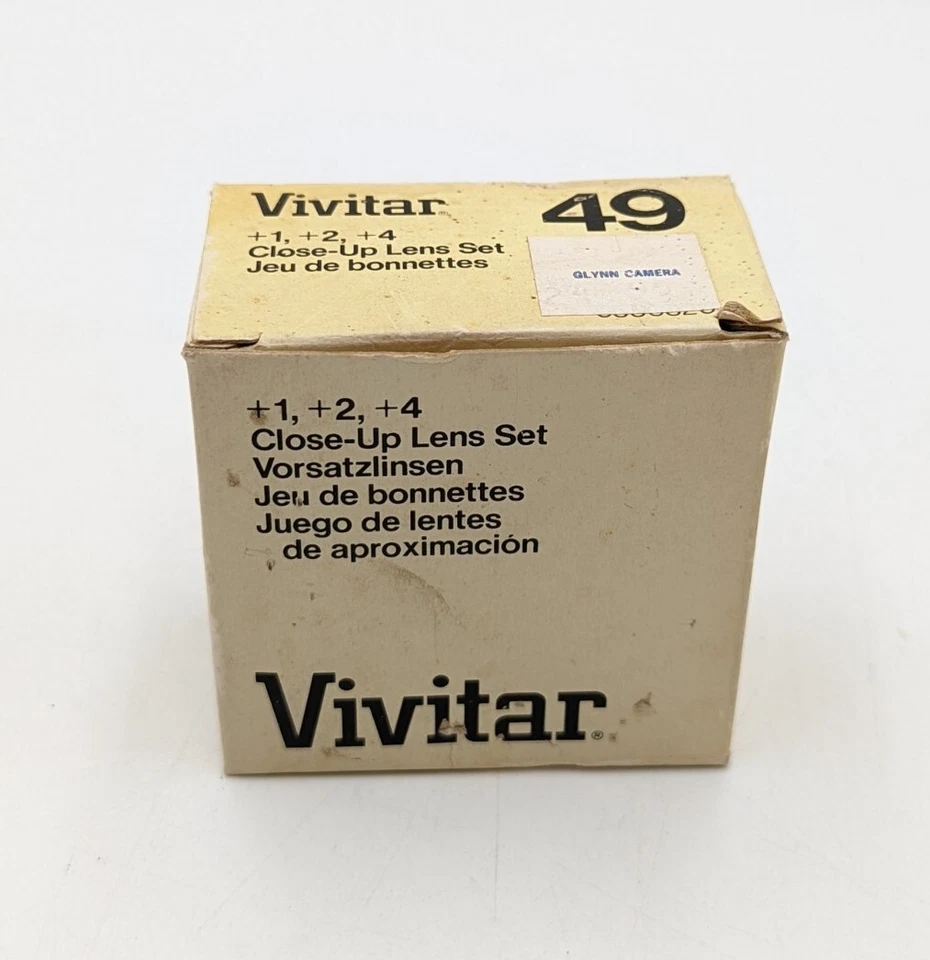 Vivitar Coated Close-Up Lens Filter Set +1 +2 +4 in Case & Original Box Vtg 49 - Image 3 of 4