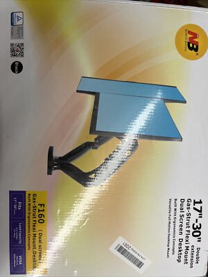 F160 NB North Bayou Dual Monitor Desk Mount Stand Gas-strut Flexi Mount 17 -30 