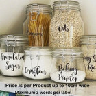 Kitchen Jar Labels, Vinyl Decal Stickers for Pantry Canisters, Storage Jars, J1