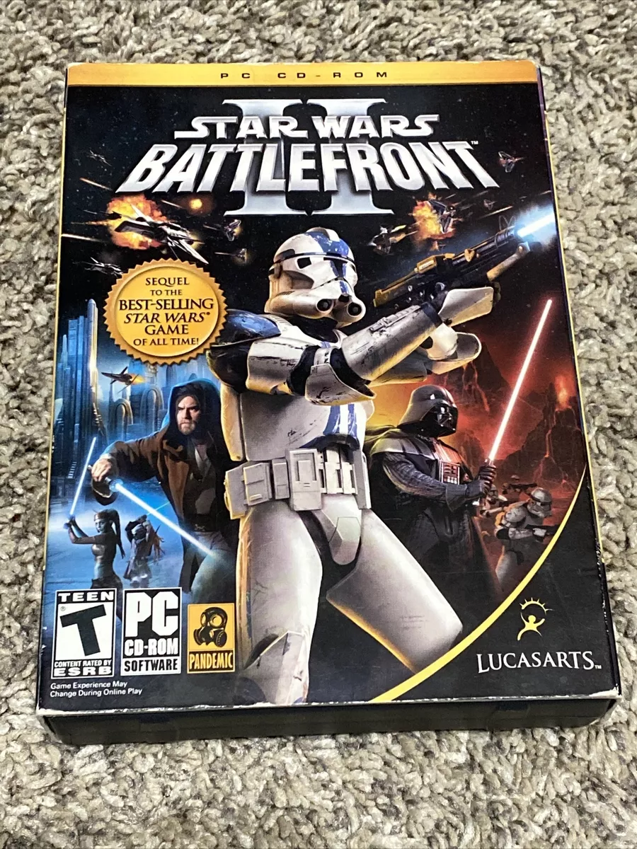 Star Wars: Battlefront II 2 (PC CD-ROM, 2005) Complete 4 Disc Set With Key