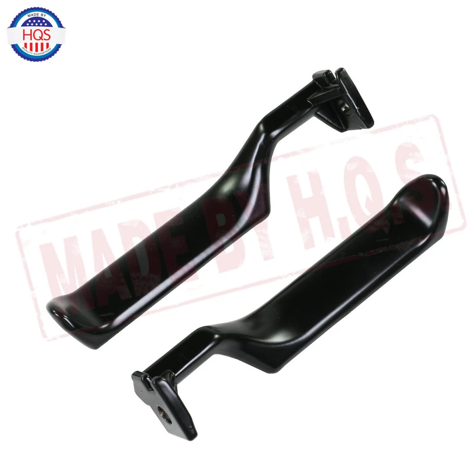 Black Metal Inside Door Handles Pair LH RH For 87-96 Ford F150 F250 F350 Truck - Image 2 of 4