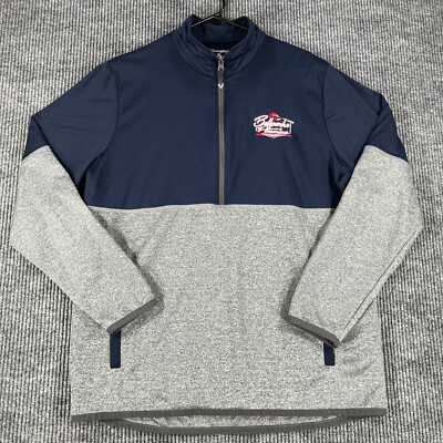 Ballparks of America Branson Missouri Shirt Champion Mens XL Blue Gray 1/4 Zip
