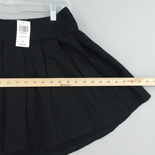 NWT Hot Topic Pleated Suspender Skirt Womens Medium M Black Mini A-Line - Picture 6 of 11