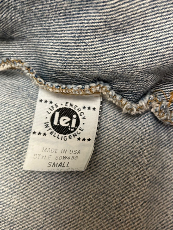 90s L.E.I Denim Jacket Sunflowers Size Small - Image 4 of 4