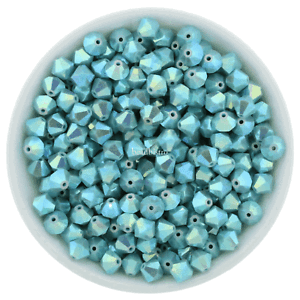 6mm Preciosa Crystal Bicones 4mm Blue Zircon AB2X 3mm 6mm Preciosa Crystal Bicones 4mm Blue Zircon AB2X 3mm
