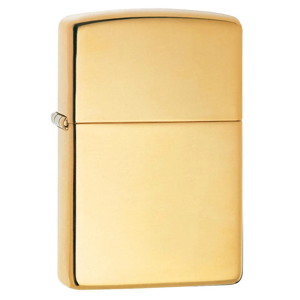 Zippo Highly Polished Solid Brass Lighter Lid Windproof Compact Design