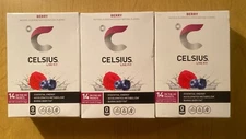 3x Celsius Live Fit Essential Energy Berry 14-CT Each. Exp 1/2026