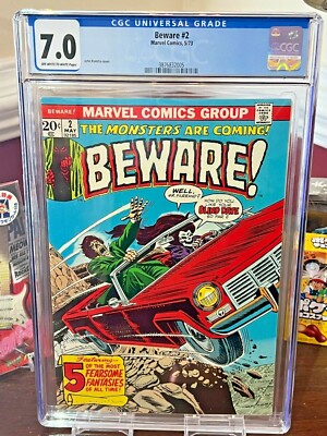 Marvel Comics Beware #2 1973 CGC 7.0 FINE-VF