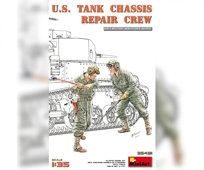 Miniart 35481 - 1:35 US Panzer Mechaniker Crew (2) - Neu
