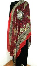 Stola pareo tribale sciarpa foulard bollywood tessuto indiano 98 cm x 190 cm