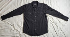 Gibson Trading Co. Button Up Long Sleeve Western Cowboy Shirt Black Men's Size M