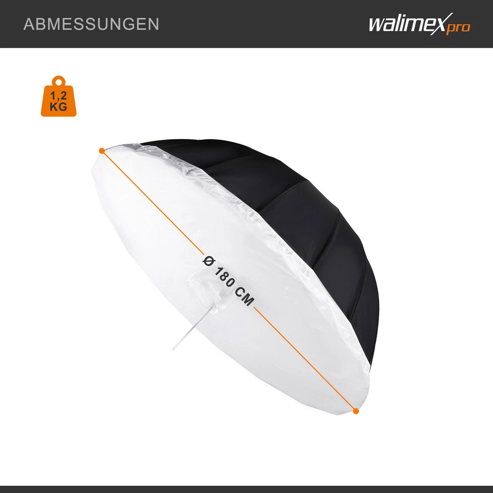 Walimex Reflexschirm Set, Ø180cm - Bild 4 von 4