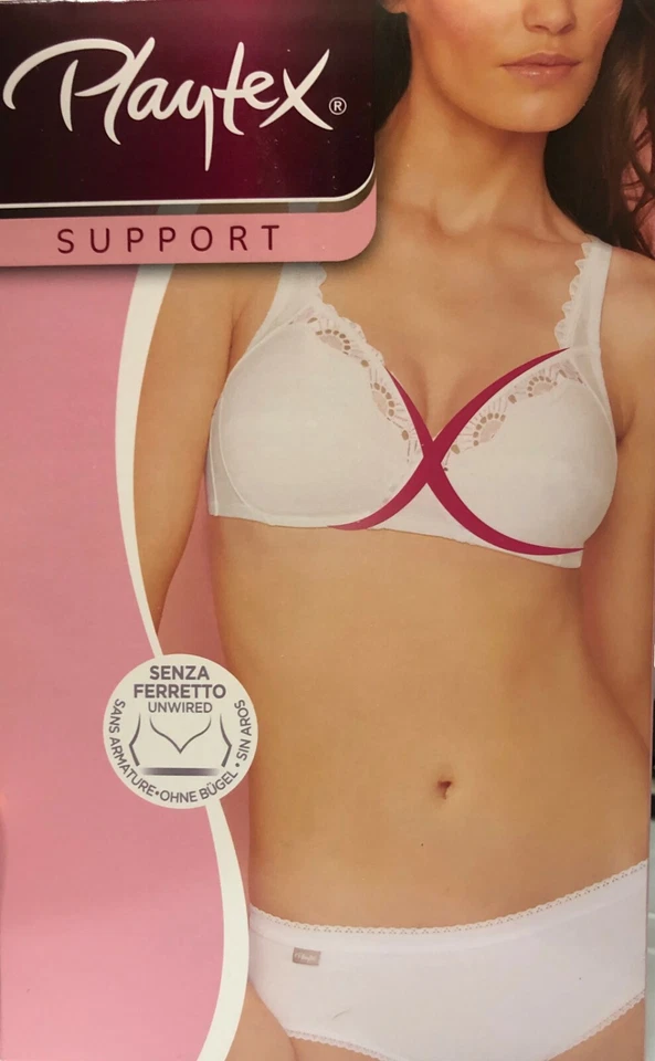 REGGISENO PLAYTEX CRISS-CROSS art.6695-in COTONE FILO di SCOZIA-Coppe B-C-D - Immagine 3 di 4