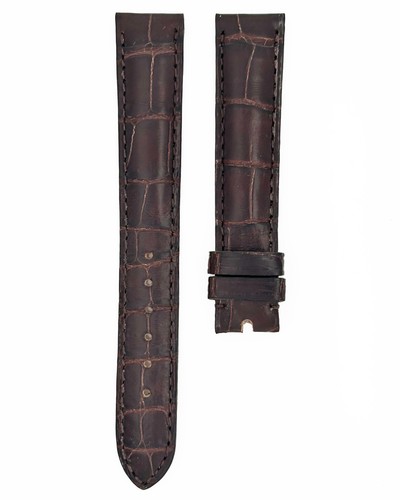 Bracelet Cuir Croco Marron Chopard 19mm - Occasion, Parfait Pour Montre De Luxe, Style Classique