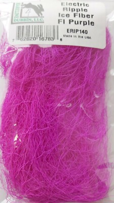 Hareline Fly Tying Synthetics ''  ELECTRIC RIPPLE ICE FIBER  '' color: FL. PURPLE