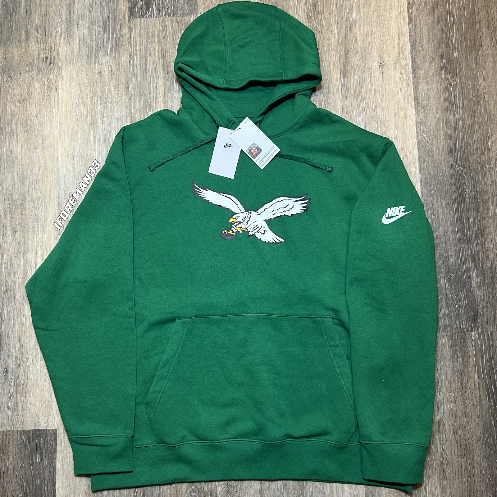 Sudadera con Capucha Nike Philadelphia Eagles Rewind Club Logo Retro - Verde Kelly