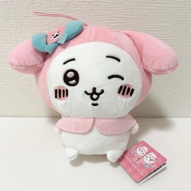Chikawa x Sanrio ぬいぐるみ 2体セット Chiikawa Momonga My Melody Kuromi 2 Set Plush Doll Mascot