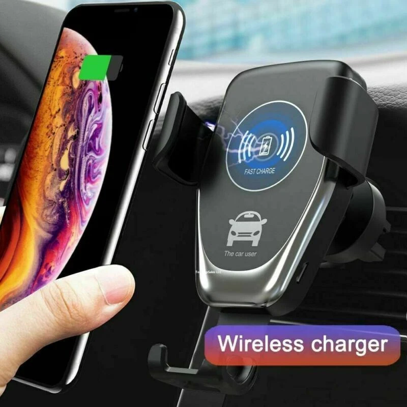 15W Wireless Fast Charger Car Mount Phone Holder Air Vent for iPhone Samsung - Image 2 of 4