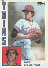 FREE SHIPPING-MINT-1984 Topps #268 Jack O'Connor Twins PLUS BONUS CARDS
