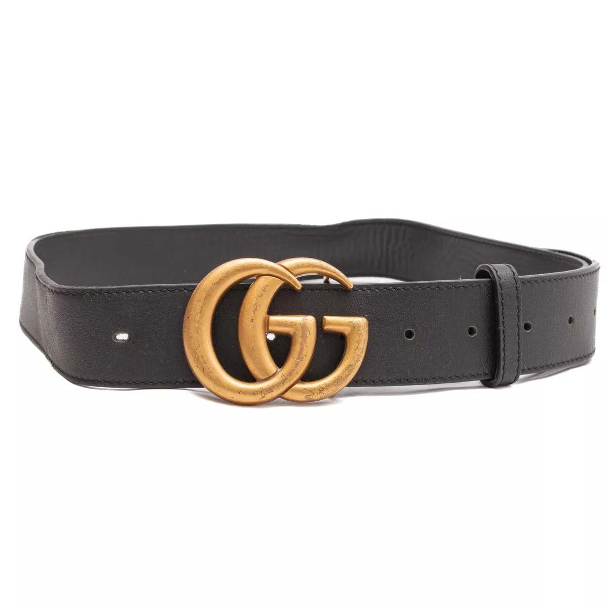 Gucci 2015 Re-edition Wide Leather Belt - Black